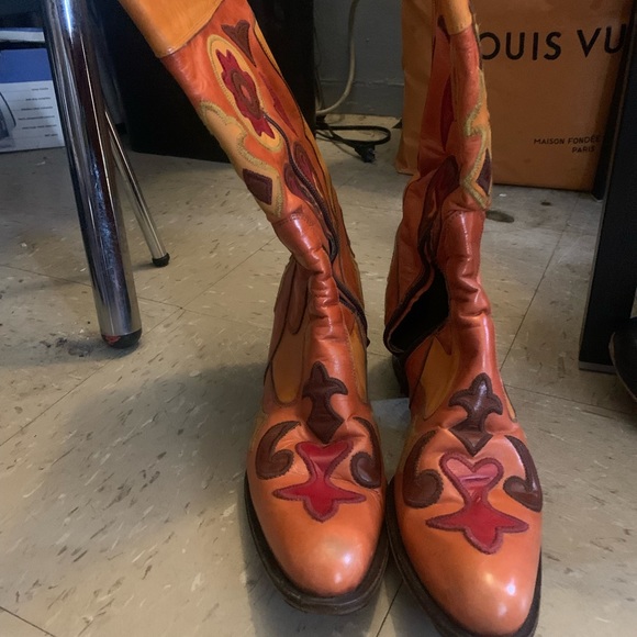 Gianni Barbato Womens Leather Side Zip Western Boots - Picture 2 of 16